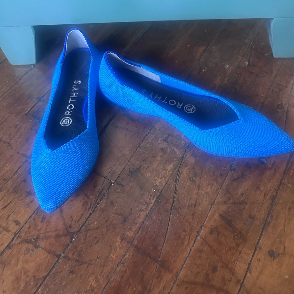 Rothy's Electric Blue Pointed Loafers
